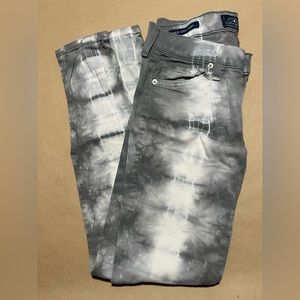 Lucky Brand women’s white washed skinny grey jeans size 1